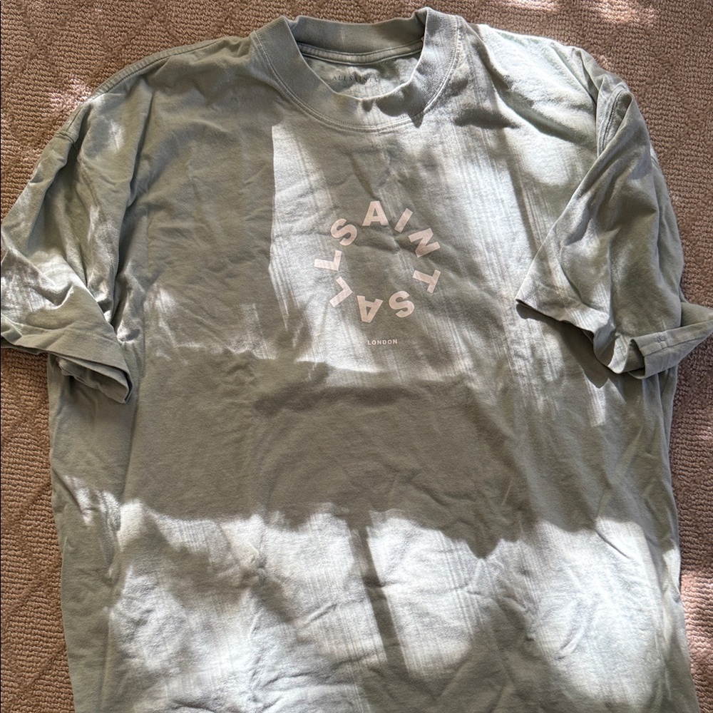 All Saints Sage Green Short Sleeve Tee
